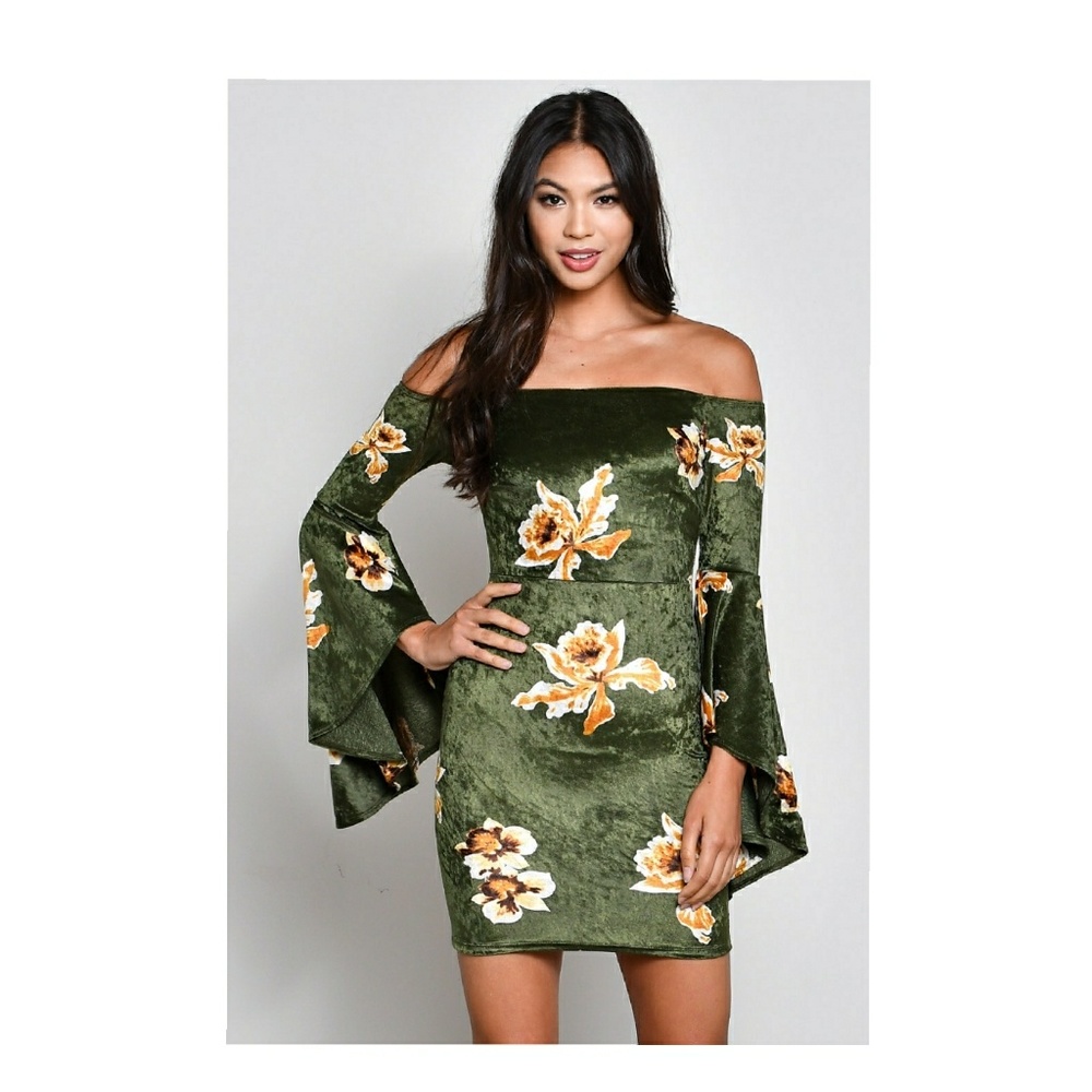 Mini Dress w/Bell Sleeve
